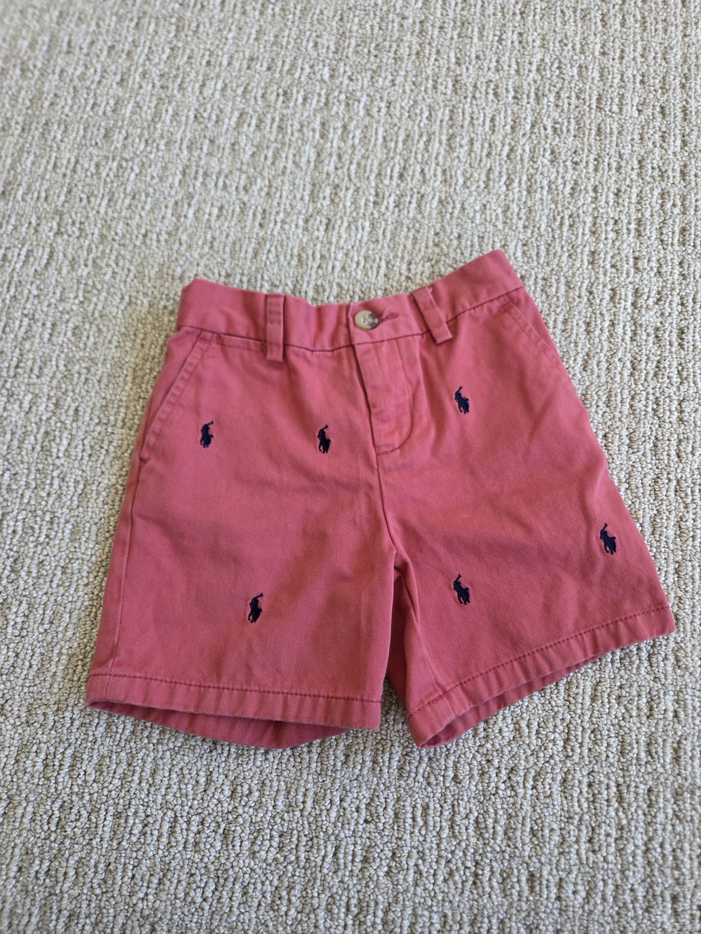 Ralph Lauren Toddler Boys Embroidered Pony Chino Shorts Size 24M